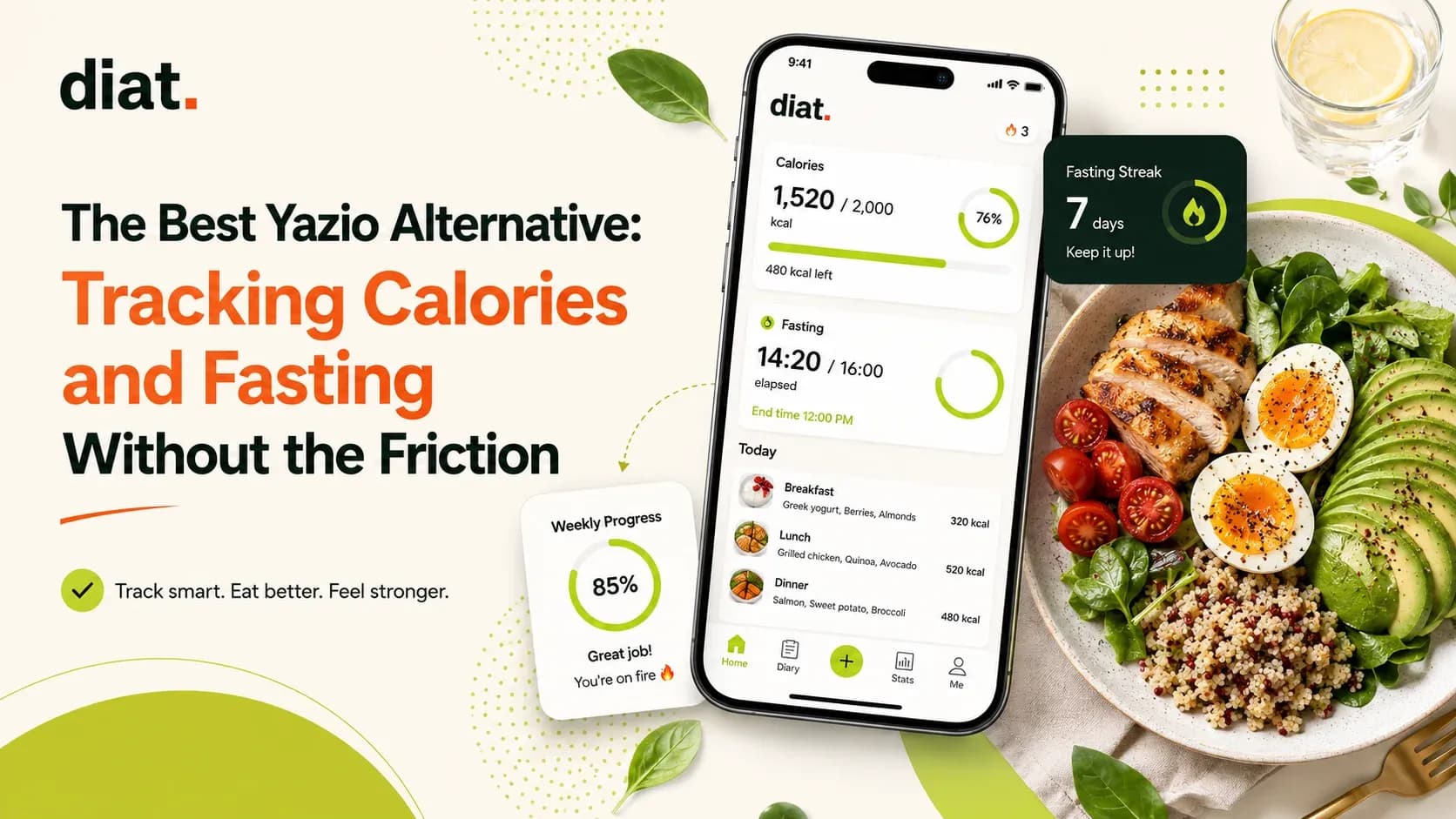 The Best Yazio Alternative: Tracking Calories and Fasting Without the Friction