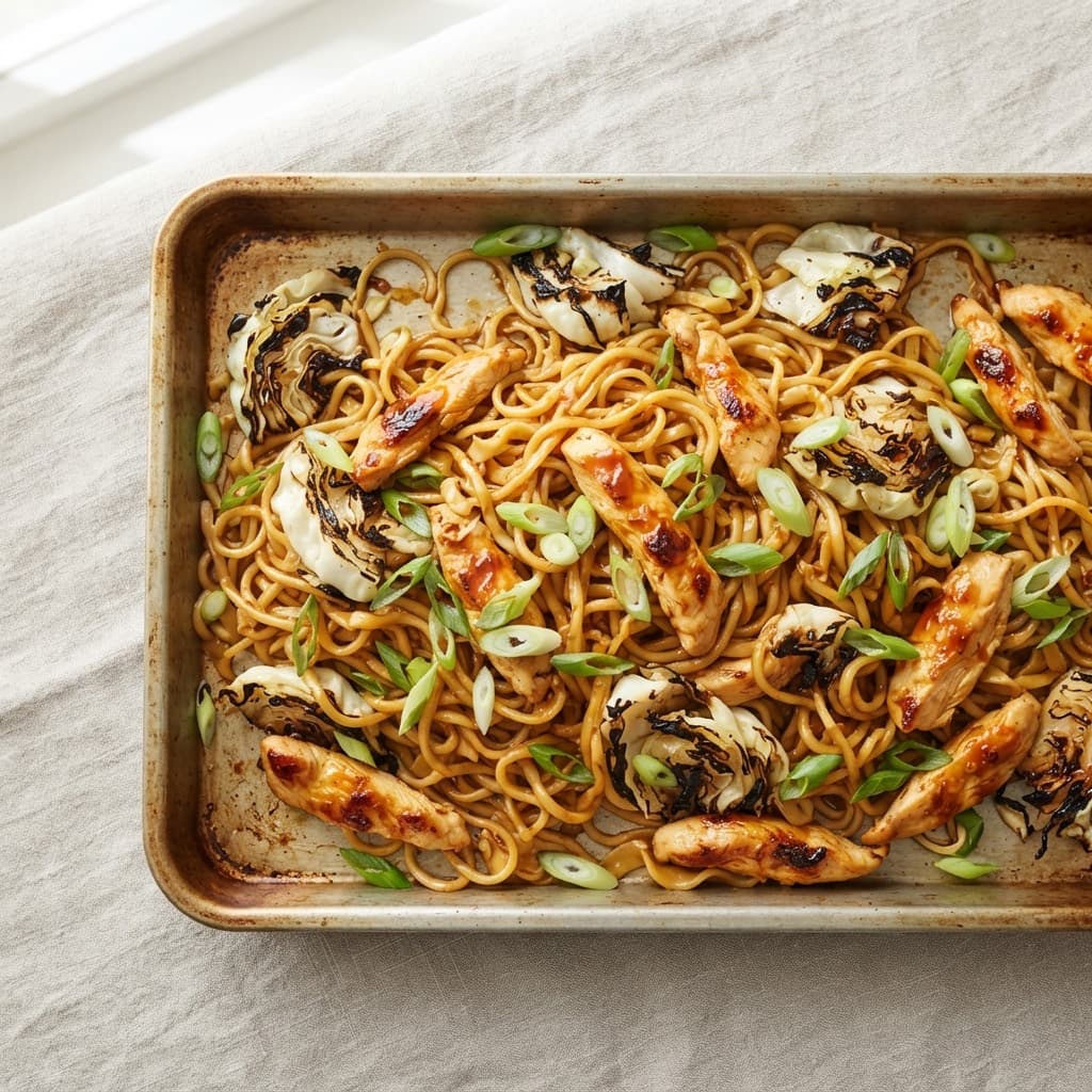 Traybake Orange Chicken Noodles