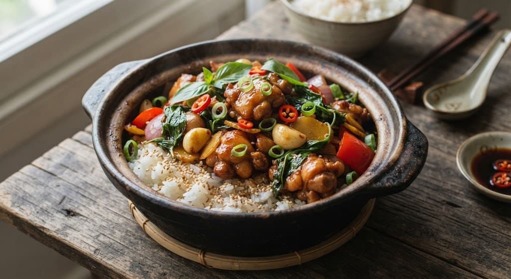Three-Cup Chicken (San Bei Ji)
