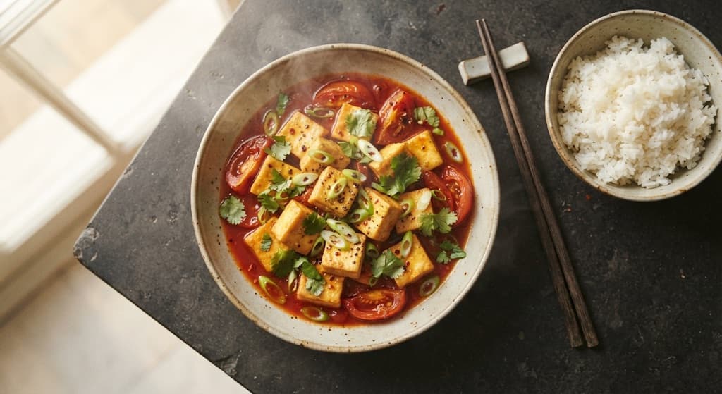 Tofu in Aromatic Tomato Sauce