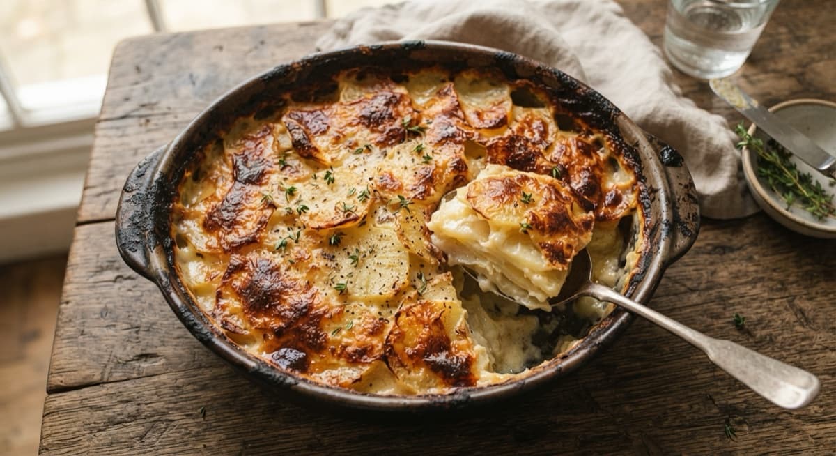 Thyme and Garlic Potato Gratin