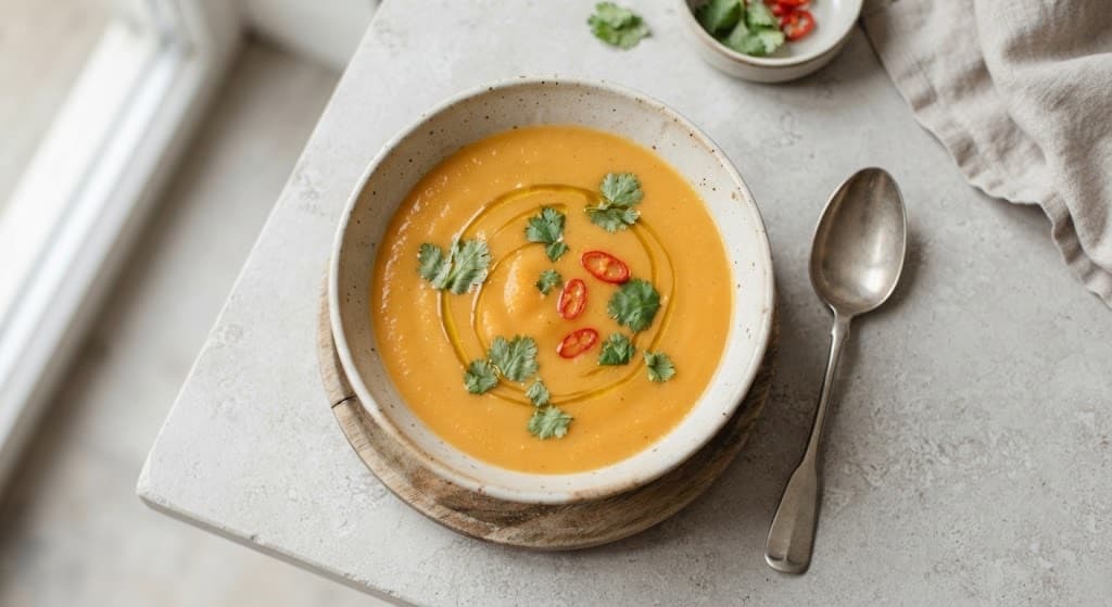 Butternut Squash Soup with Lemongrass and Coconut