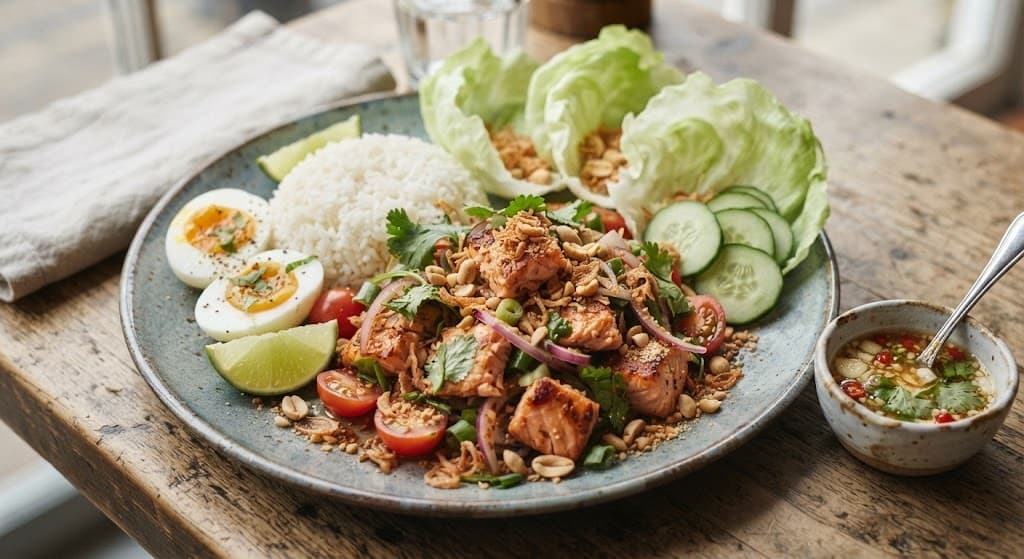 Thai Salmon Laab Salad Bowl