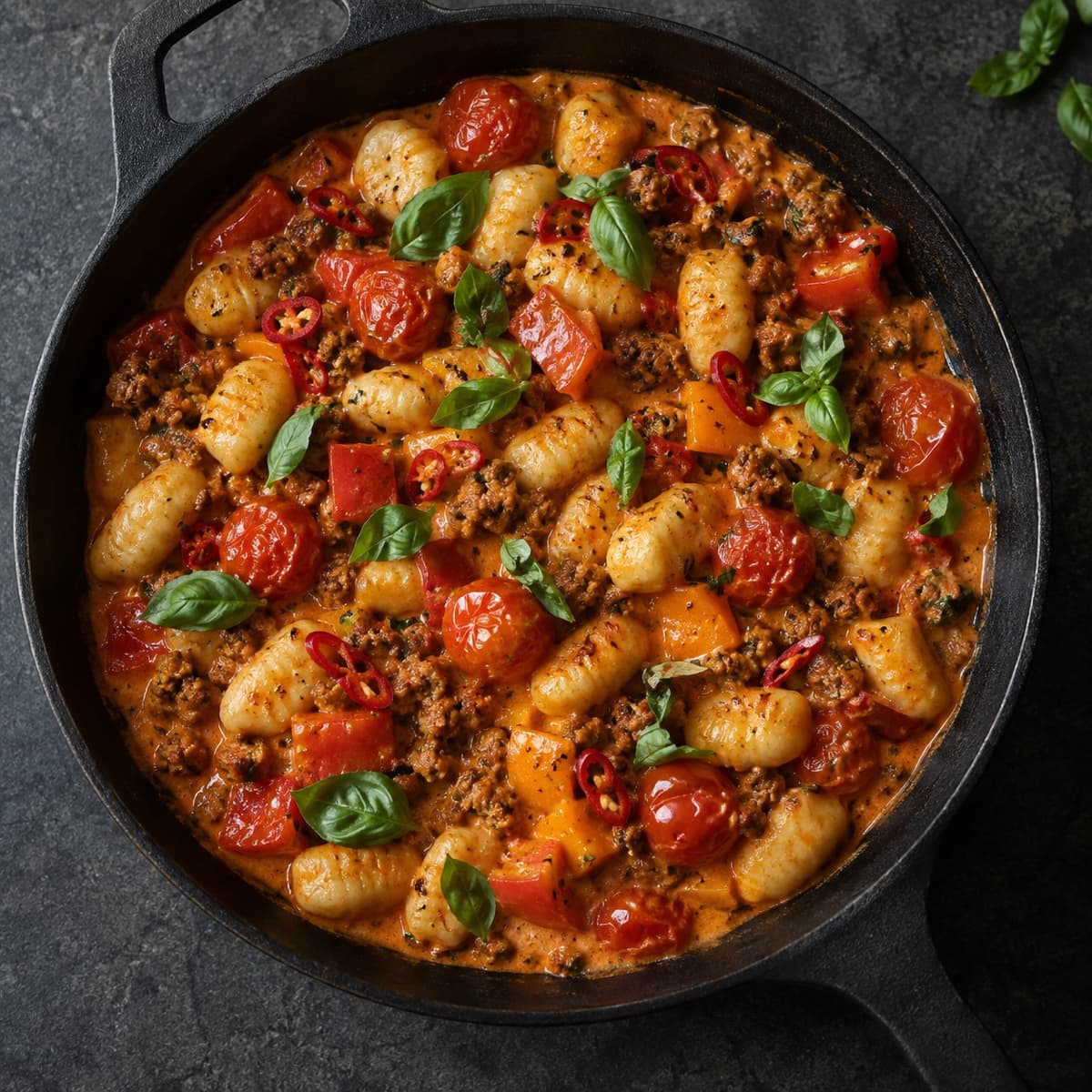 One-Pan Smoky Gnocchi with Plant-Based Sausage