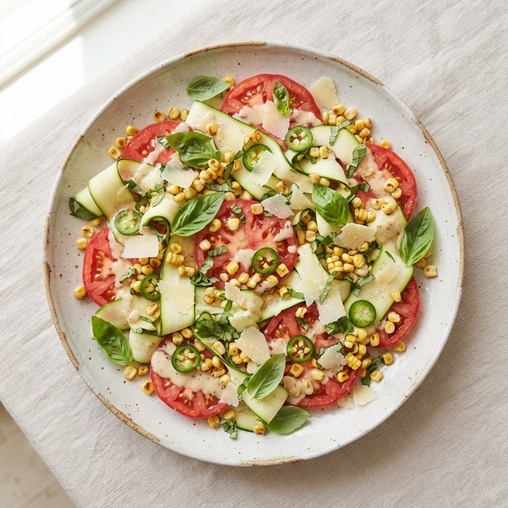 Tomato Salad With Jalapeño Caesar Dressing