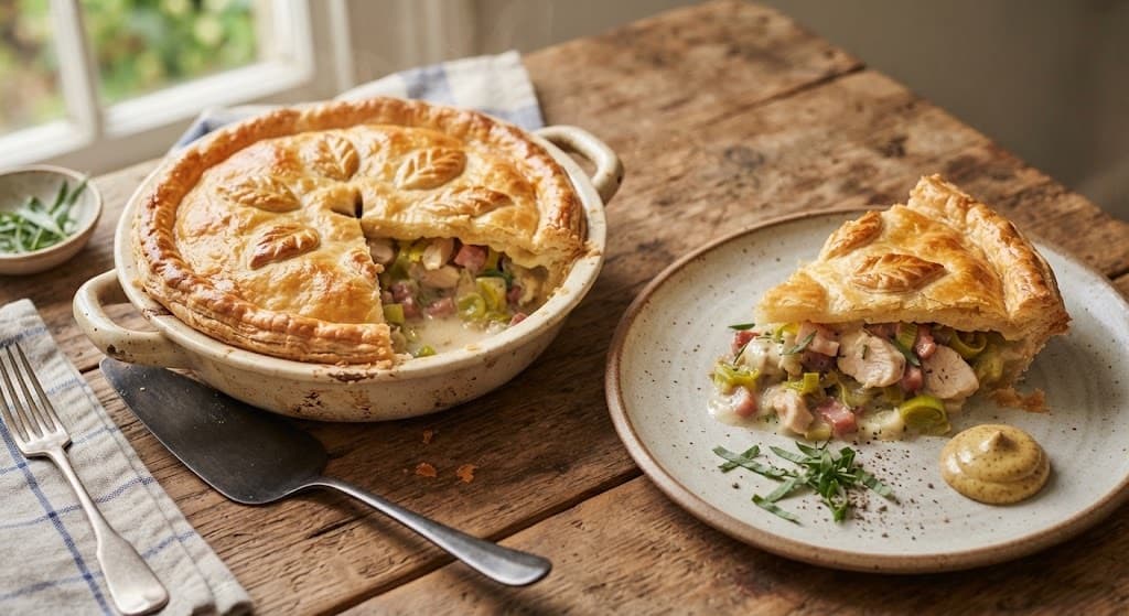 Chicken, Leek & Bacon Pie with Tarragon