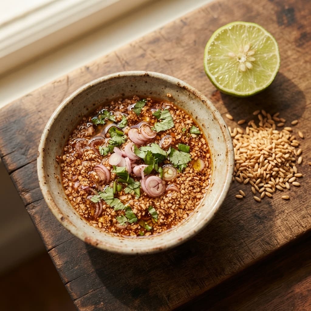Toasted Rice Sweet and Sour Dressing