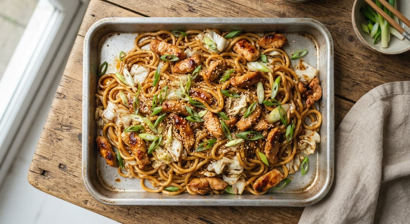 Traybake Orange Chicken Noodles