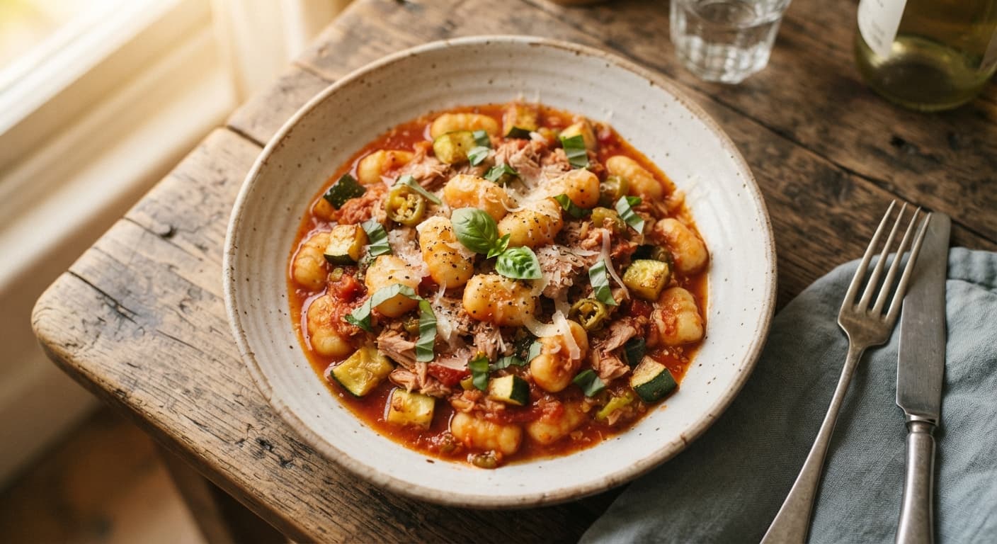 Tuna, Tomato and Courgette Gnocchi