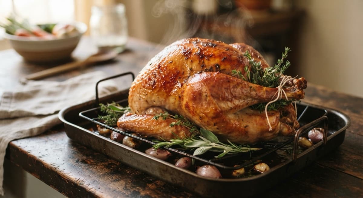 Dry-Brined Roast Turkey with Crisp Skin