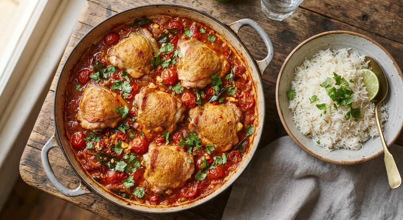 Traybake Tomato and Chicken Curry