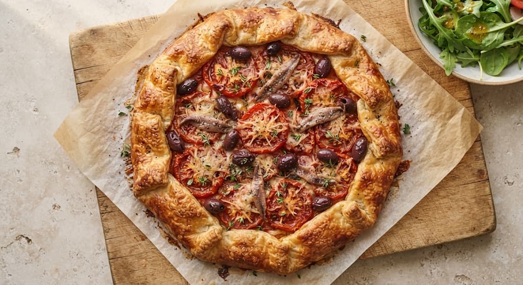 Tomato, Anchovy & Olive Galette