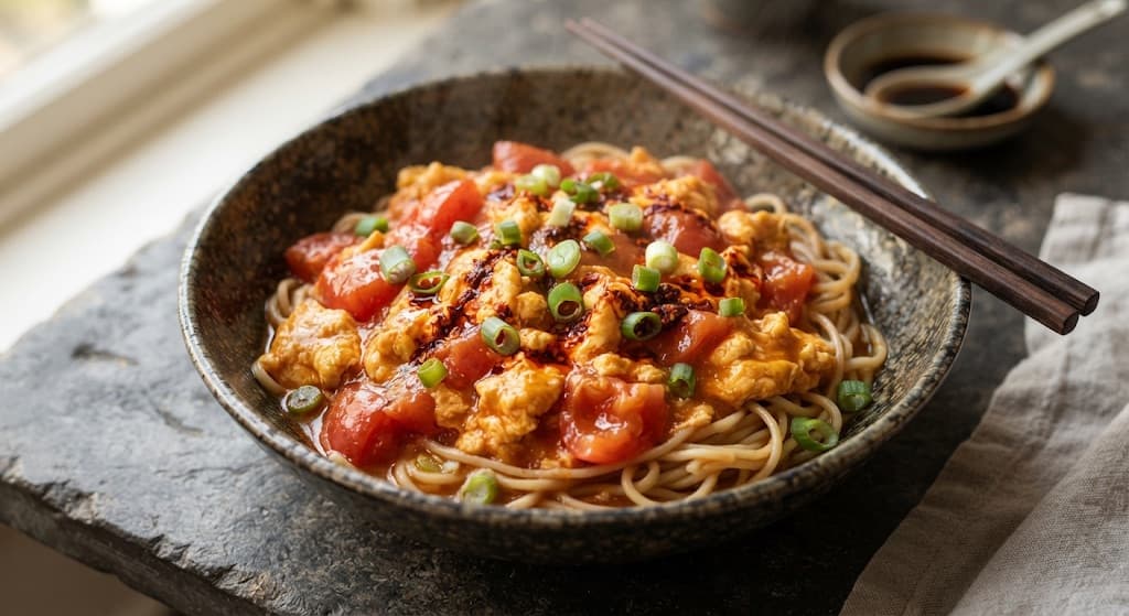 Stir-Fried Tomato & Egg Noodles