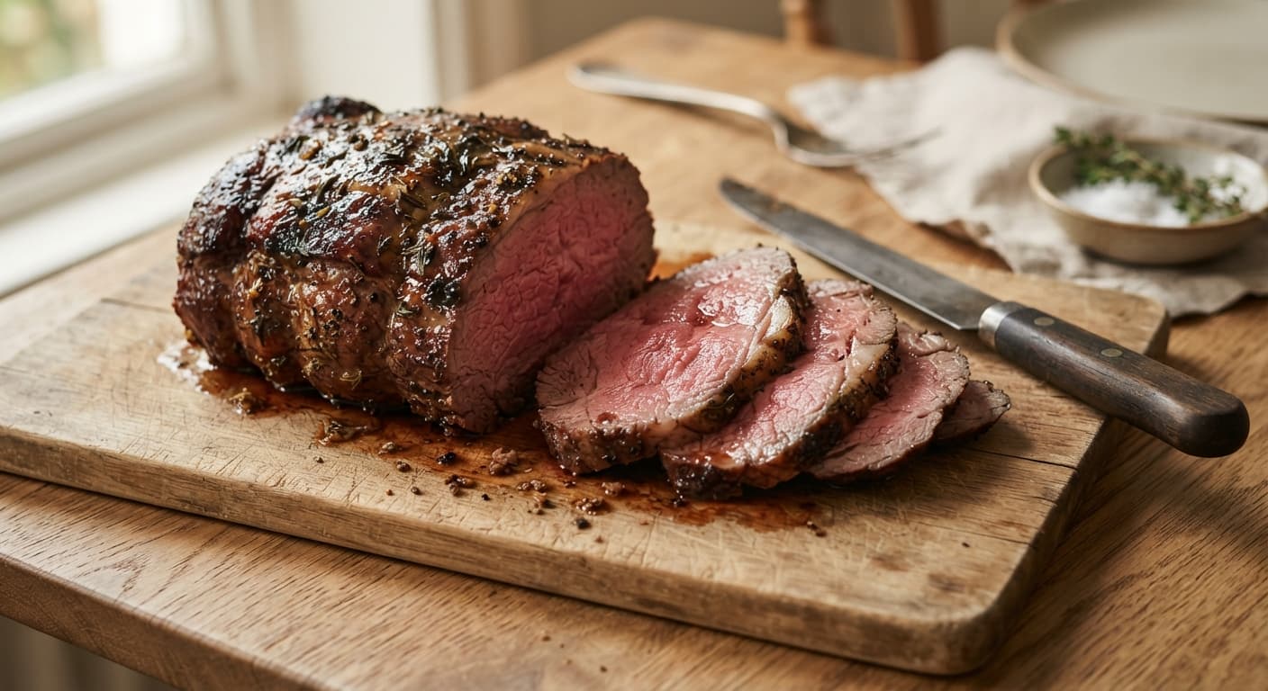 Treacle and Mustard Glazed Air Fryer Roast Beef