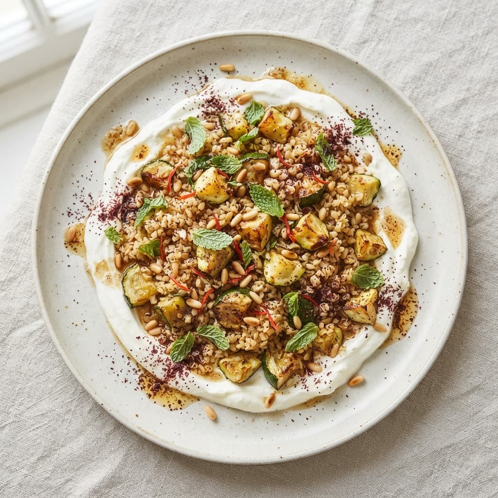 Traybake Courgette, Lemon & Mint Salad