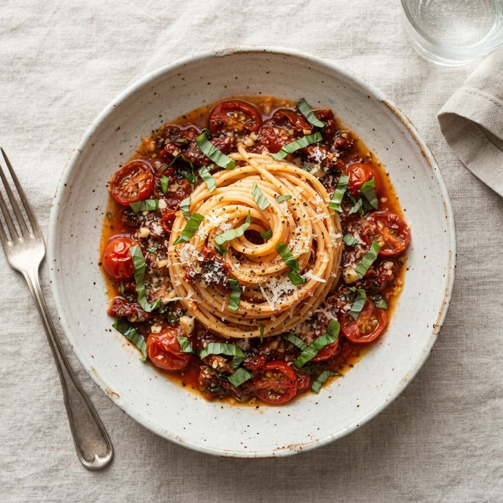 Triple Tomato Spaghetti