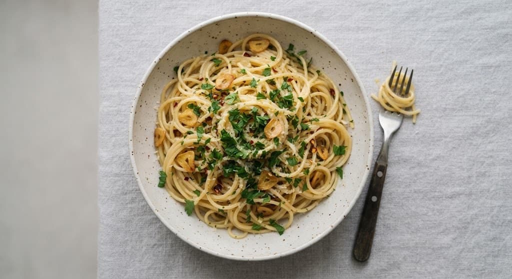 Garlic, Chilli and Parsley Spaghetti